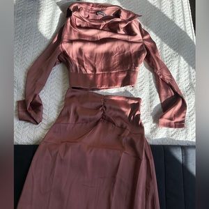 two piece silk piece